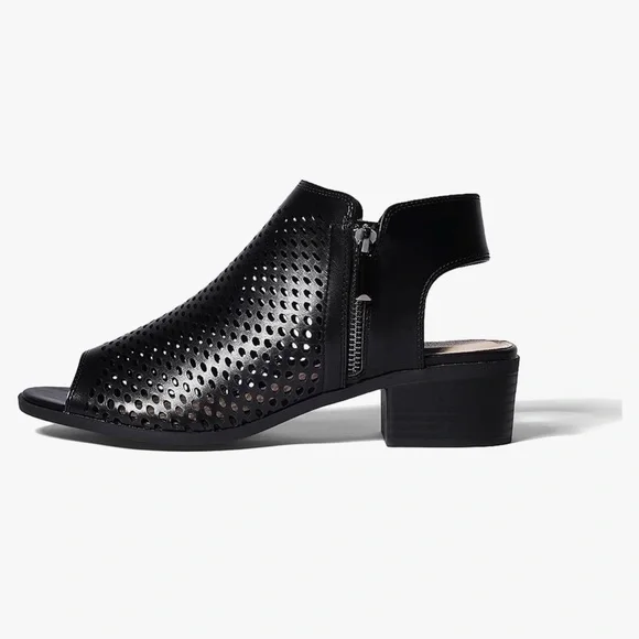 J. Adams Black Peep Toe Ankle Booties New in Box NIB size 10 - Picture 3 of 12